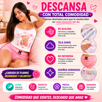 ✨ Pijama 2 Piezas Ultra Suave — Comodidad y Estilo Para Todos Tus Días