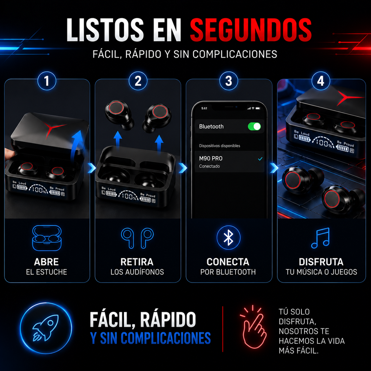 🎧 Audífonos Gamer M90 PRO™ - Escucha Más, Disfruta Más y Olvídate de los Cables
