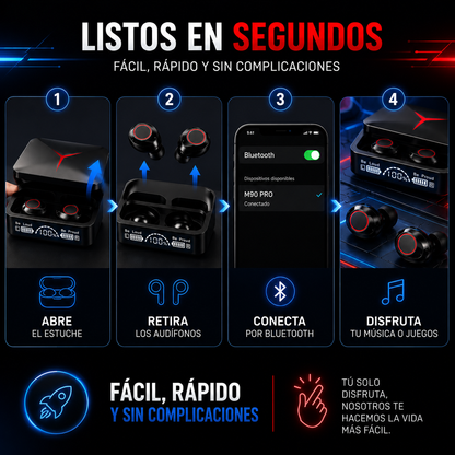 🎧 Audífonos Gamer M90 PRO™ - Escucha Más, Disfruta Más y Olvídate de los Cables