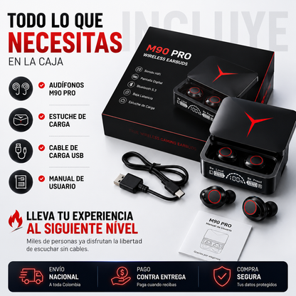 🎧 Audífonos Gamer M90 PRO™ - Escucha Más, Disfruta Más y Olvídate de los Cables