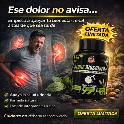 StoneDissolver™ Apoya tu bienestar renal de forma natural y sin complicaciones