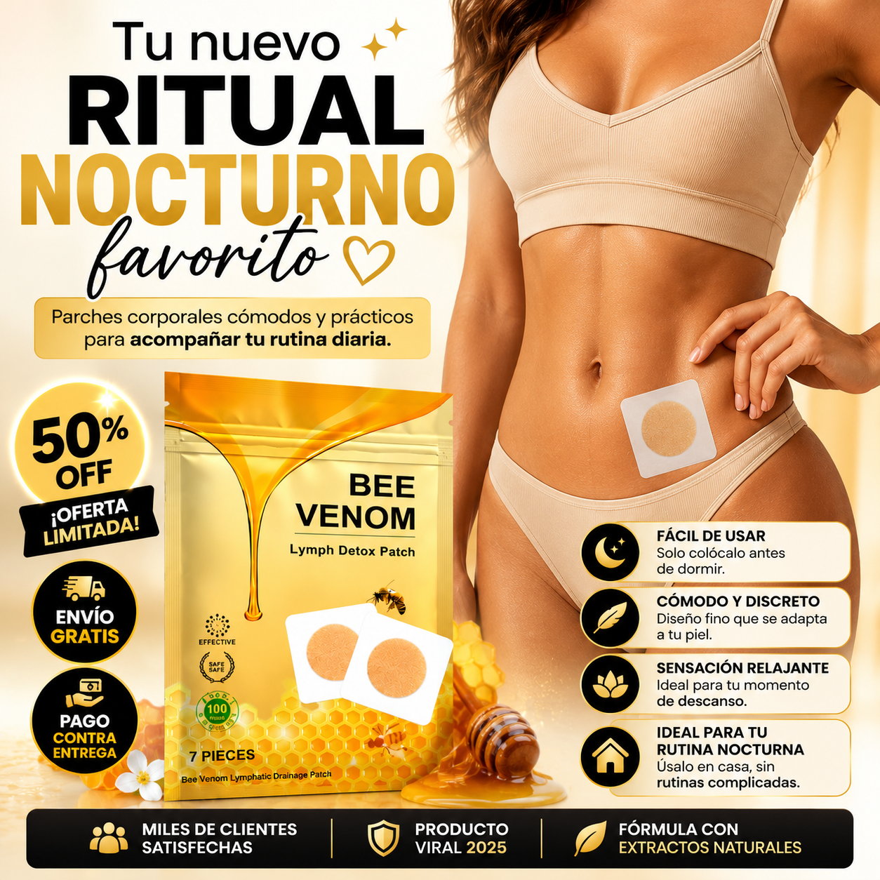Bee Venom Patch™ | Tu Ritual Nocturno de Bienestar ✨