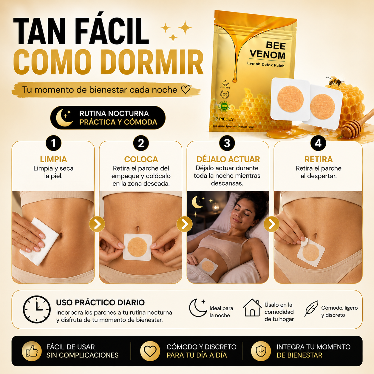 Bee Venom Patch™ | Tu Ritual Nocturno de Bienestar ✨