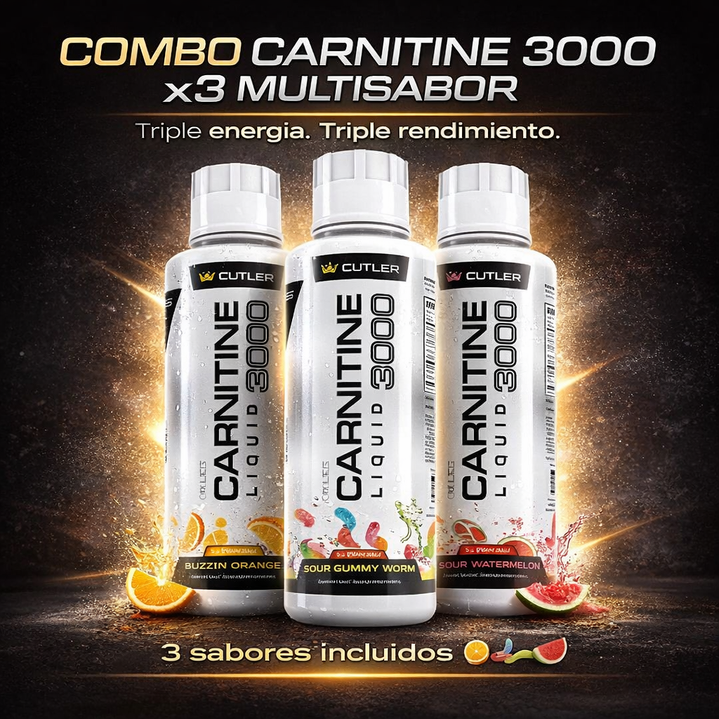 Combo Carnitine 3000 x3 - Energía limpia para entrenar con constancia