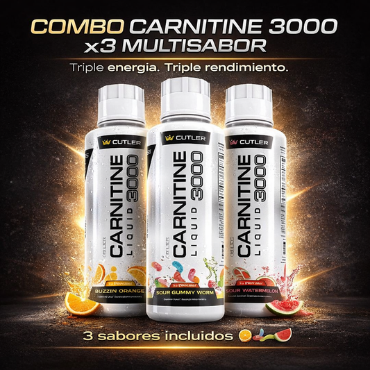 Combo Carnitine 3000 x3 - Energía limpia para entrenar con constancia