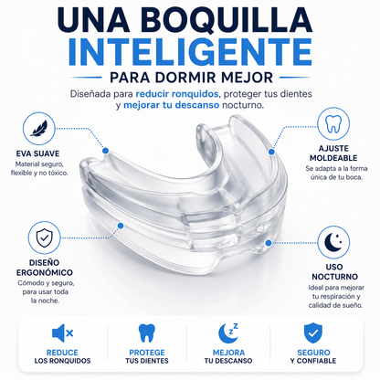 Protector Dental Anti Ronquidos y Bruxismo™ Duerme Más Tranquilo y Protege Tus Dientes Todas las Noches