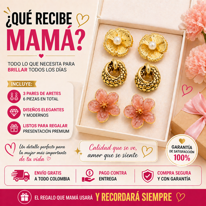Combo 3 Aretes Elegantes – Eleva tu estilo todos los días sin complicarte