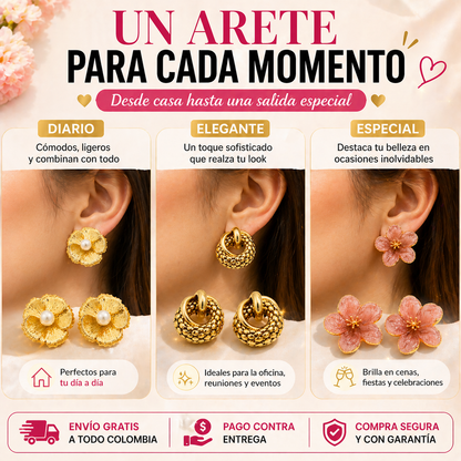 Combo 3 Aretes Elegantes – Eleva tu estilo todos los días sin complicarte