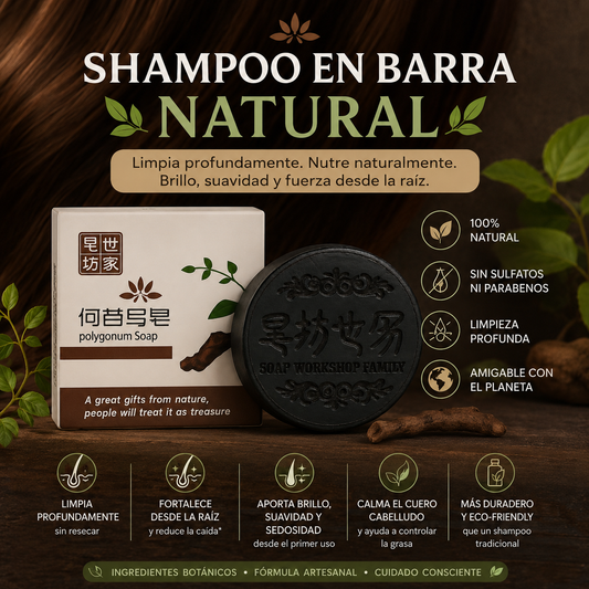 SHAMPOO EN BARRA NATURAL 🌿✨ Cabello limpio, suave y con brillo natural sin químicos agresivos