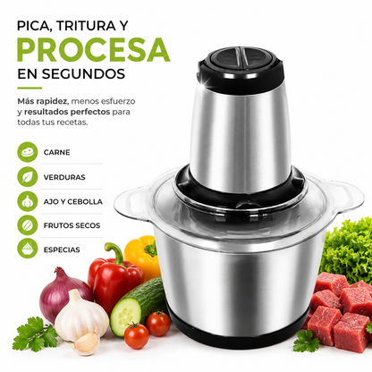 Procesador De Alimentos Multifuncional - Pica, Tritura y Procesa tus Ingredientes en Segundos sin Esfuerzo
