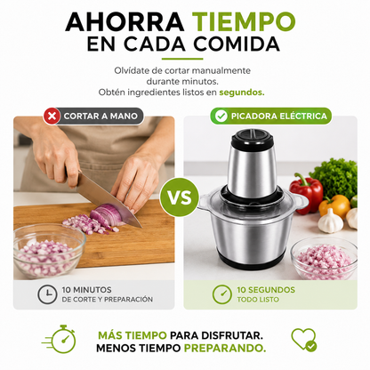 Procesador De Alimentos Multifuncional - Pica, Tritura y Procesa tus Ingredientes en Segundos sin Esfuerzo