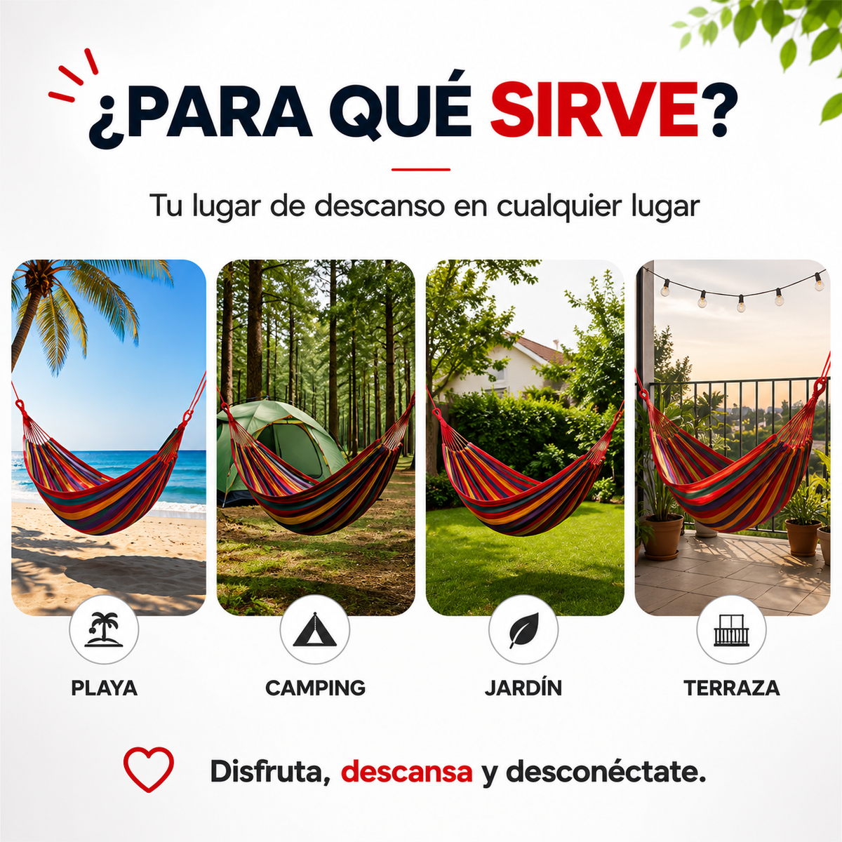 Hamaca - Convierte Cualquier Lugar en Tu Espacio Favorito para Descansar