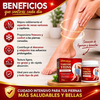 Crema Varices™ Alivio Diario, Sensación de Ligereza y Bienestar Desde la Primera Aplicación