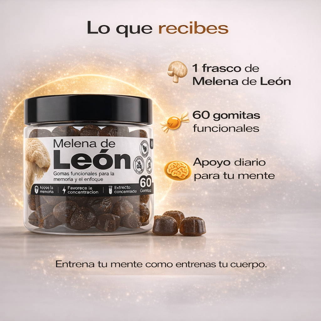 Gomitas de Melena de León x 60 — Apoya tu enfoque y claridad mental de forma natural