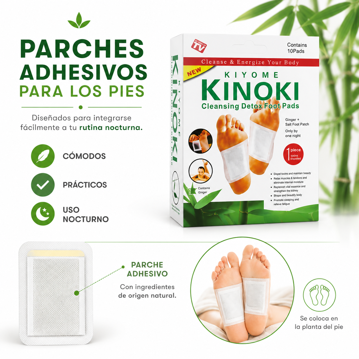 Parches Kinoki™  Despierta cada mañana con una agradable sensación de descanso y bienestar.