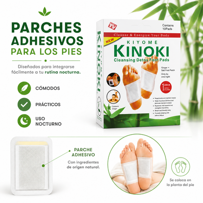 Parches Kinoki™  Despierta cada mañana con una agradable sensación de descanso y bienestar.