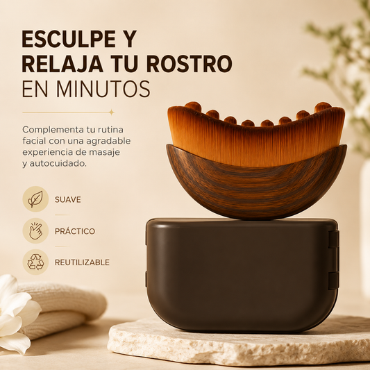 CEPILLO FACIAL ESCULTOR™ Disfruta de rostro más fresco, relajado y revitalizado en pocos minutos