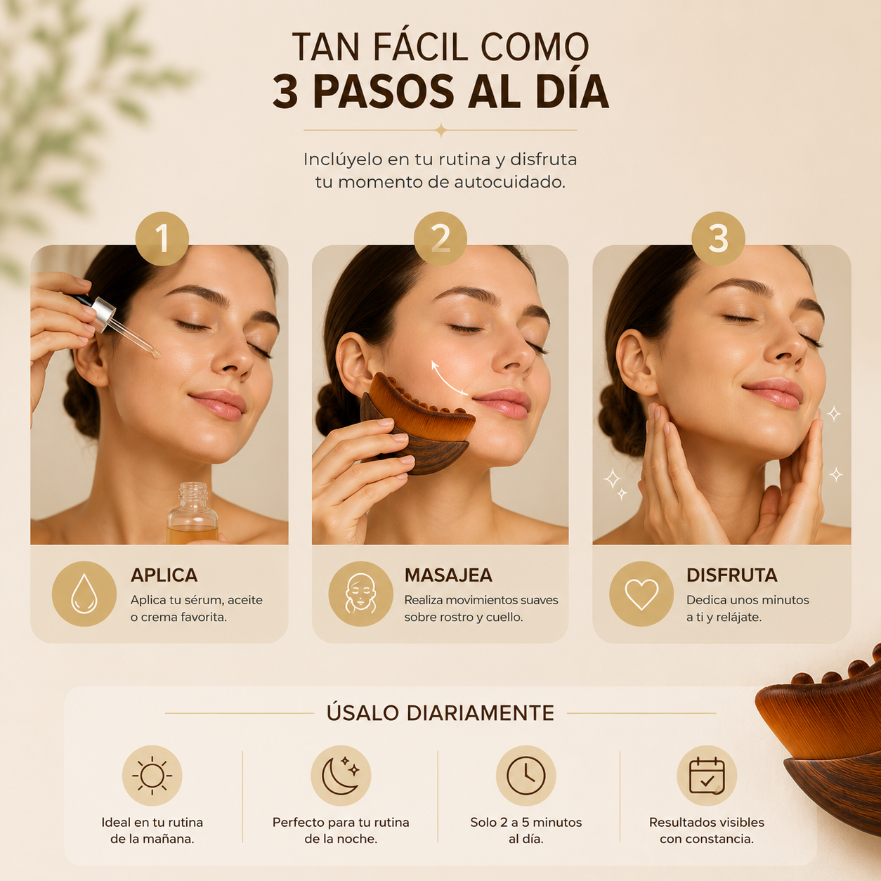 CEPILLO FACIAL ESCULTOR™ Disfruta de rostro más fresco, relajado y revitalizado en pocos minutos