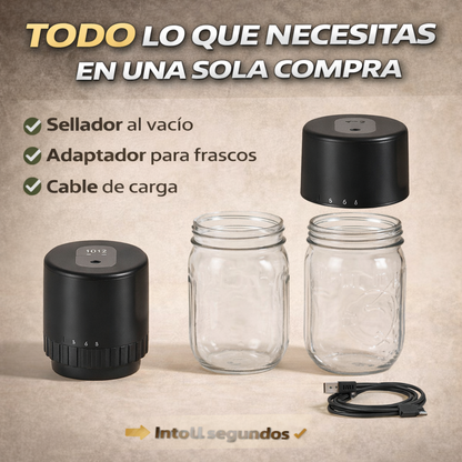 MasonJar™ Evita desperdiciar alimentos y mantén tu comida fresca en segundos