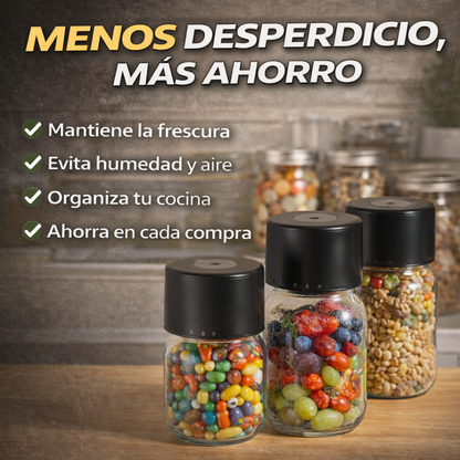 MasonJar™ Evita desperdiciar alimentos y mantén tu comida fresca en segundos