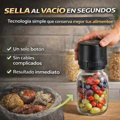 MasonJar™ Evita desperdiciar alimentos y mantén tu comida fresca en segundos