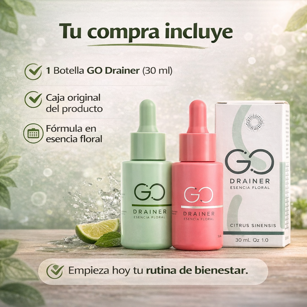 GO DRAINER®: Reduce la hinchazón y sientete más ligero en menos de 16 días