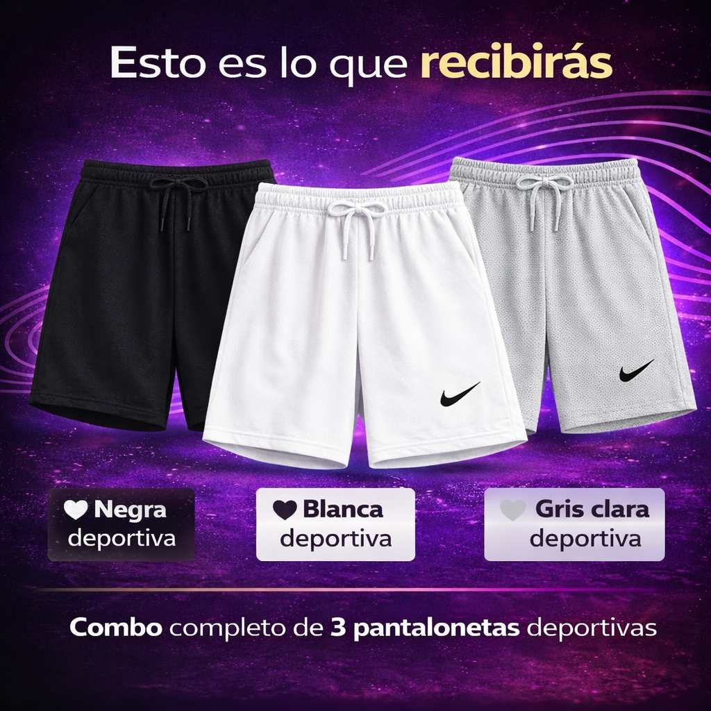 Combo Pantalonetas Deportivas Premium x3 Comodidad, frescura y libertad para tu día