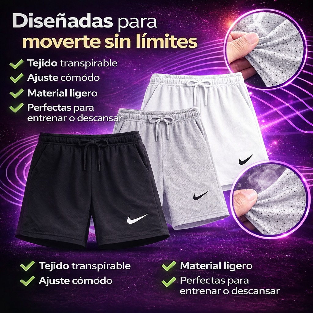Combo Pantalonetas Deportivas Premium x3 Comodidad, frescura y libertad para tu día