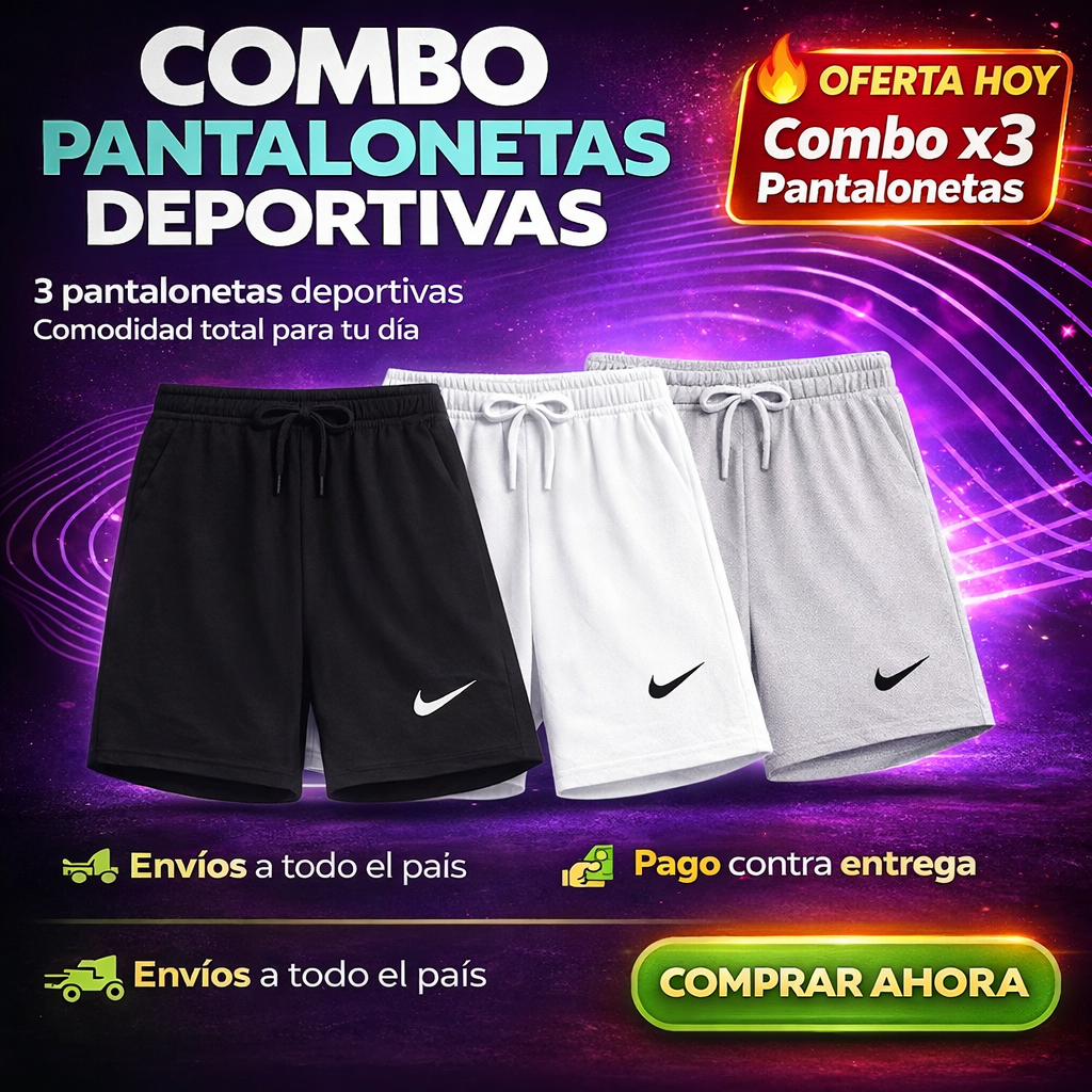Combo Pantalonetas Deportivas Premium x3 Comodidad, frescura y libertad para tu día