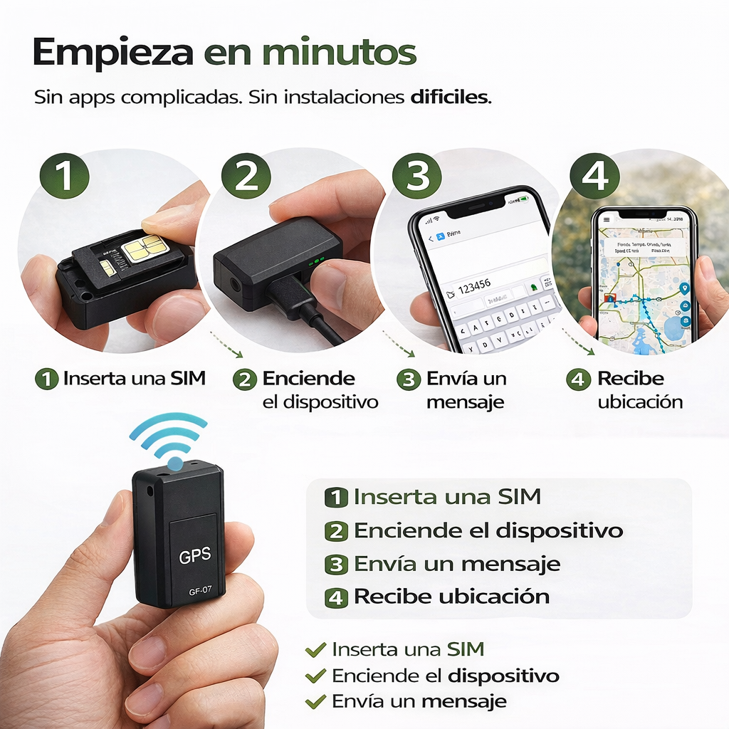 Mini GPS Inteligente™ Controla lo que te importa en tiempo real
