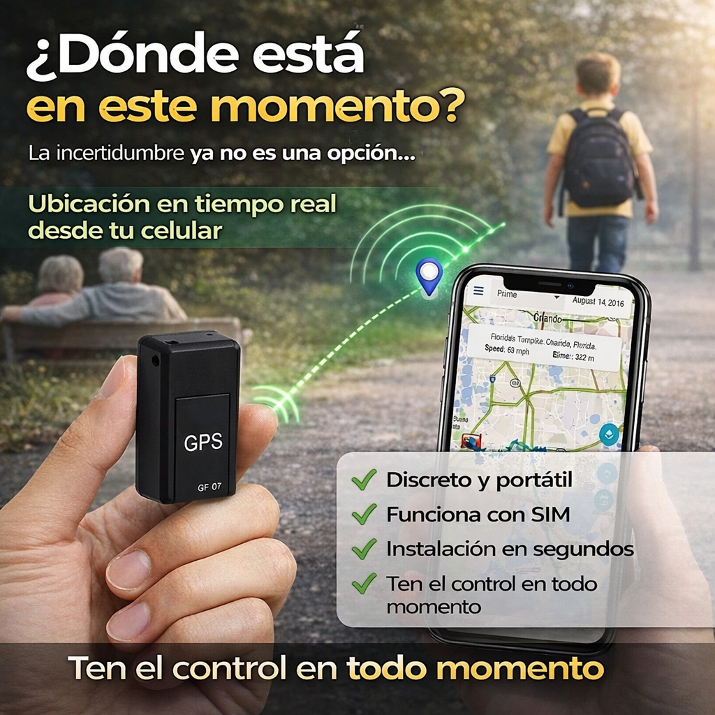 Mini GPS Inteligente™ Controla lo que te importa en tiempo real