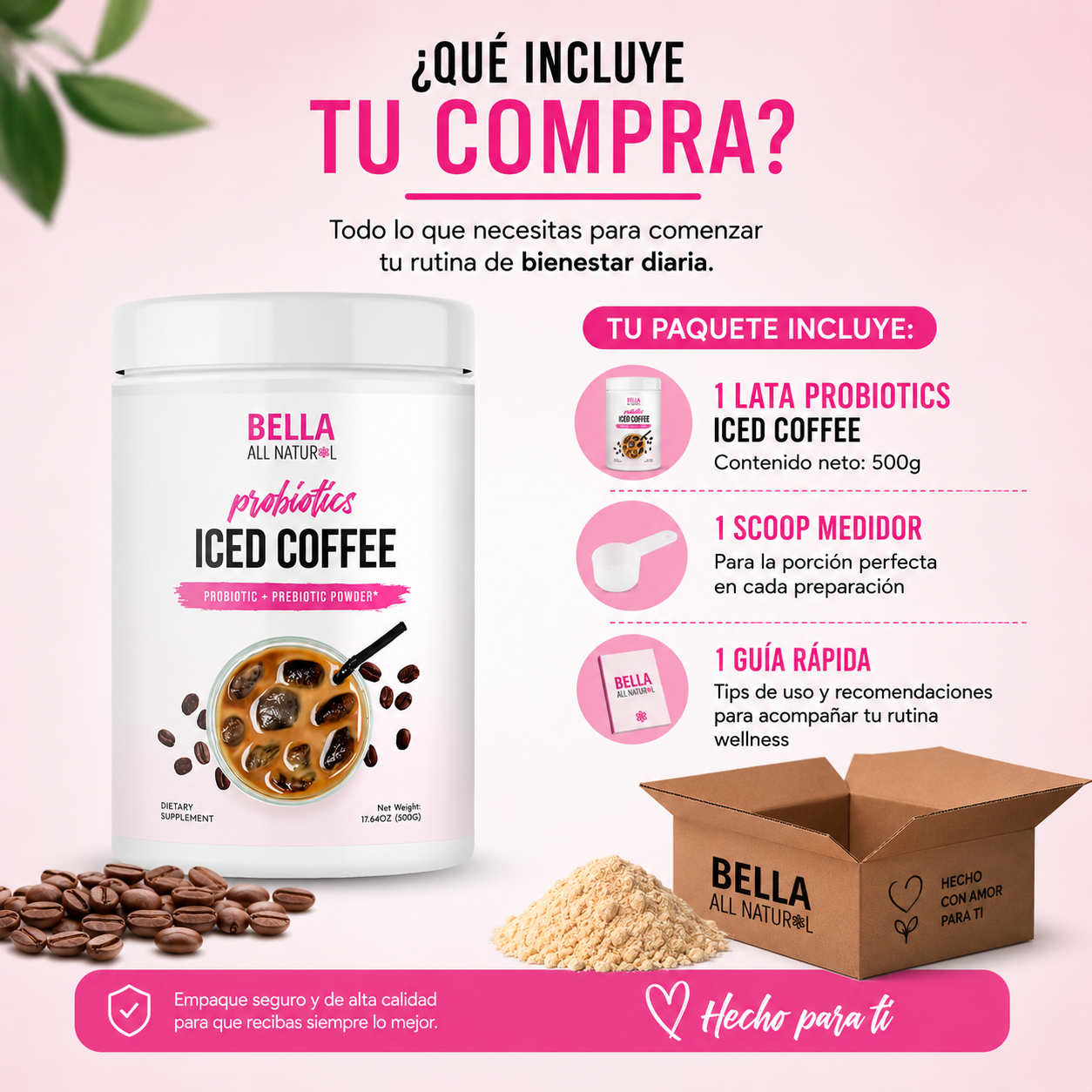 Iced Coffee™ Bienestar digestivo y tu energía diaria desde la primera taza.