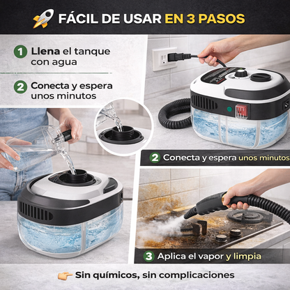 VaProx® Limpieza profunda a vapor sin esfuerzo