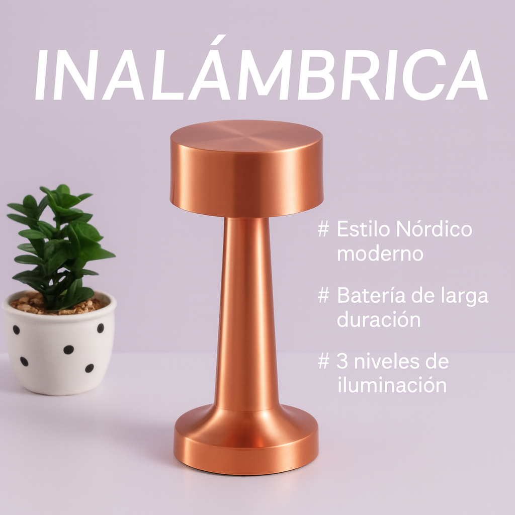 ⭐ Lámpara Nórdica Inalámbrica™ – Iluminación Elegante y Cálida en Segundos