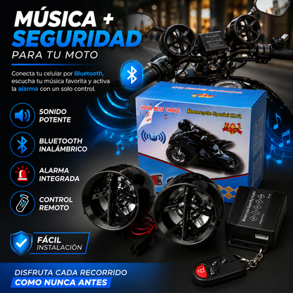 Radio Alarma Parlante™ Una Mejor Experiencia con Música y Seguridad para tu Moto