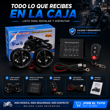Radio Alarma Parlante™ Una Mejor Experiencia con Música y Seguridad para tu Moto