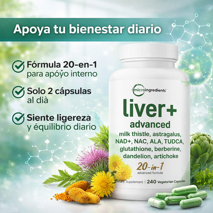 Liver Advanced+ - Apoyo diario para sentirte más ligero, con mejor equilibrio y energía