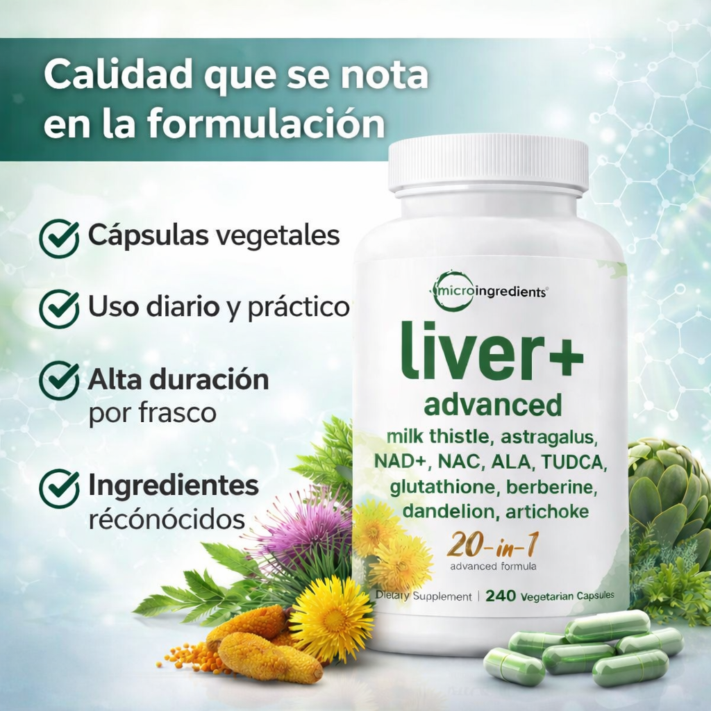 Liver Advanced+ - Apoyo diario para sentirte más ligero, con mejor equilibrio y energía