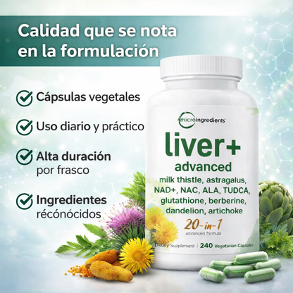 Liver Advanced+ - Apoyo diario para sentirte más ligero, con mejor equilibrio y energía