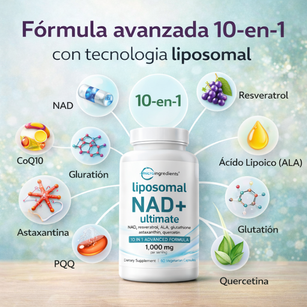 Liposomal NAD+ - Energía, enfoque y bienestar en una sola fórmula