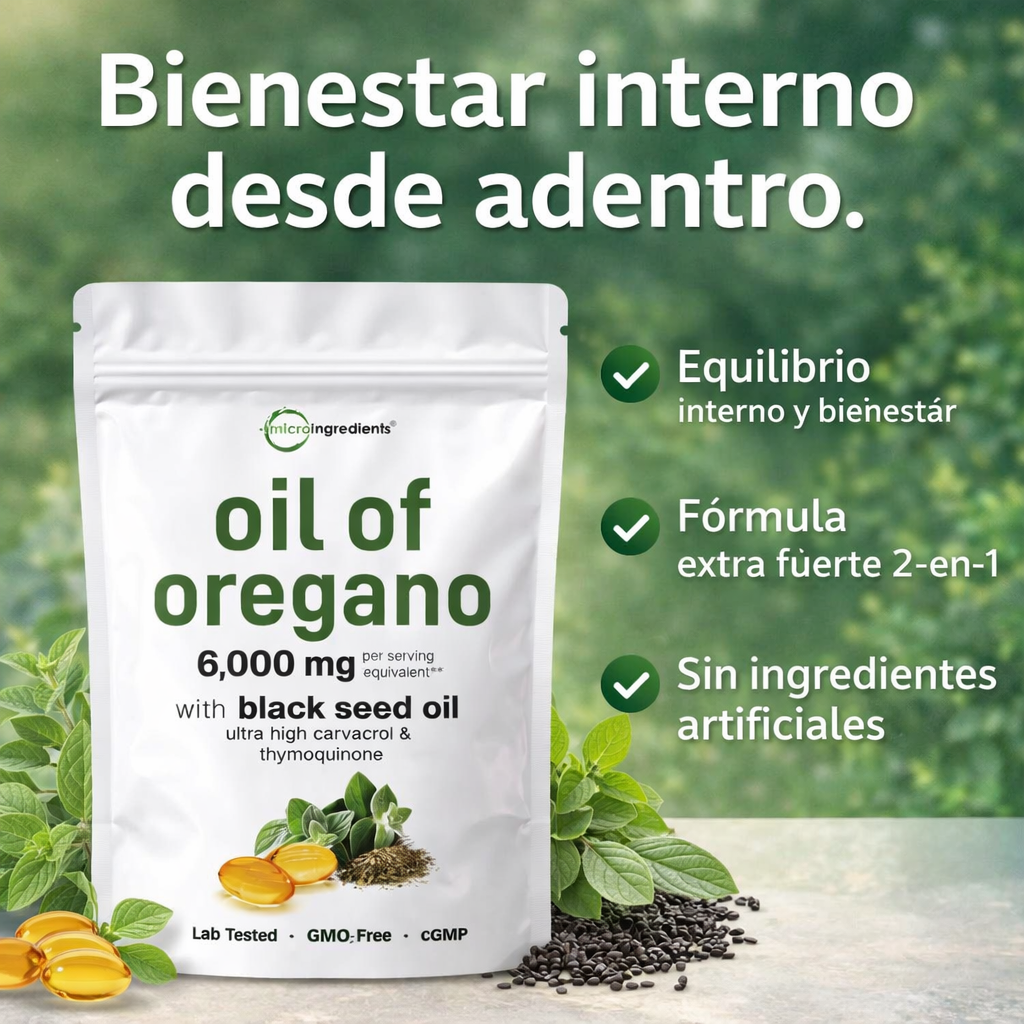 MicroElements  - Cápsulas blandas de aceite de orégano Importadas (300 cápsulas)