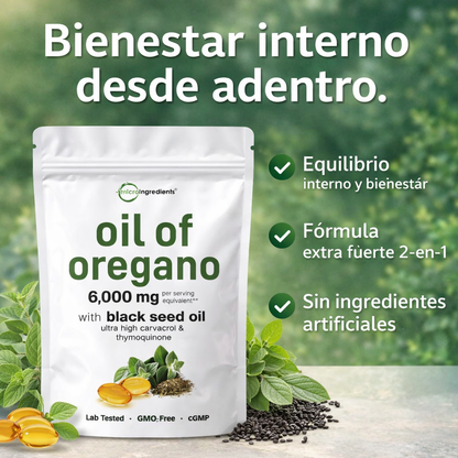 MicroElements  - Cápsulas blandas de aceite de orégano Importadas (300 cápsulas)