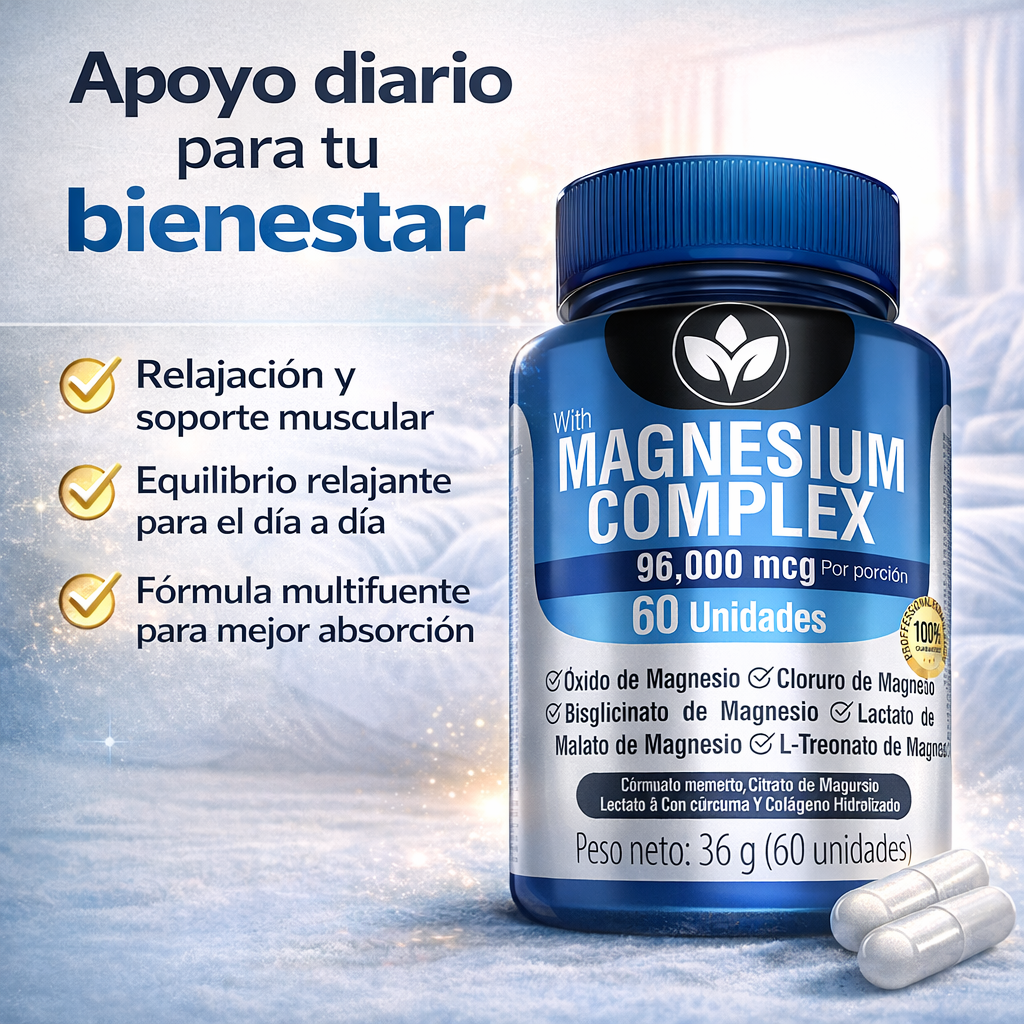 Magnesium Complex Multifuente – Apoyo diario para tu equilibrio y bienestar