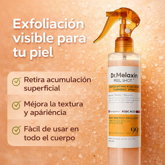 Dr Melaxin - Spray Exfoliante Corporal para una Piel Más Suave y Uniforme