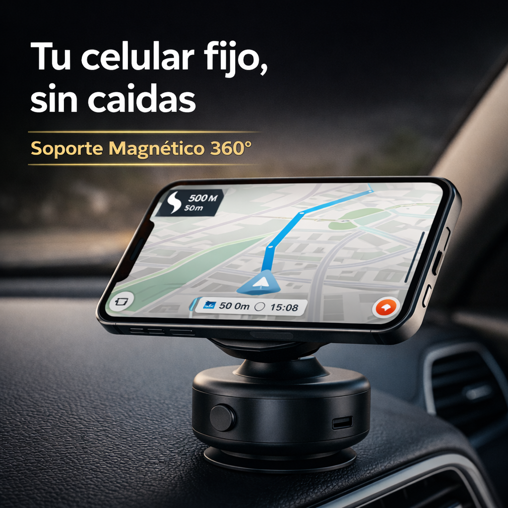 Soporte Magnético 360° Ultra Firme para Celular