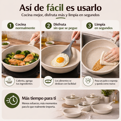 CeramicPRO™ Cocina fácil, limpia y sin que nada se pegue desde el primer uso