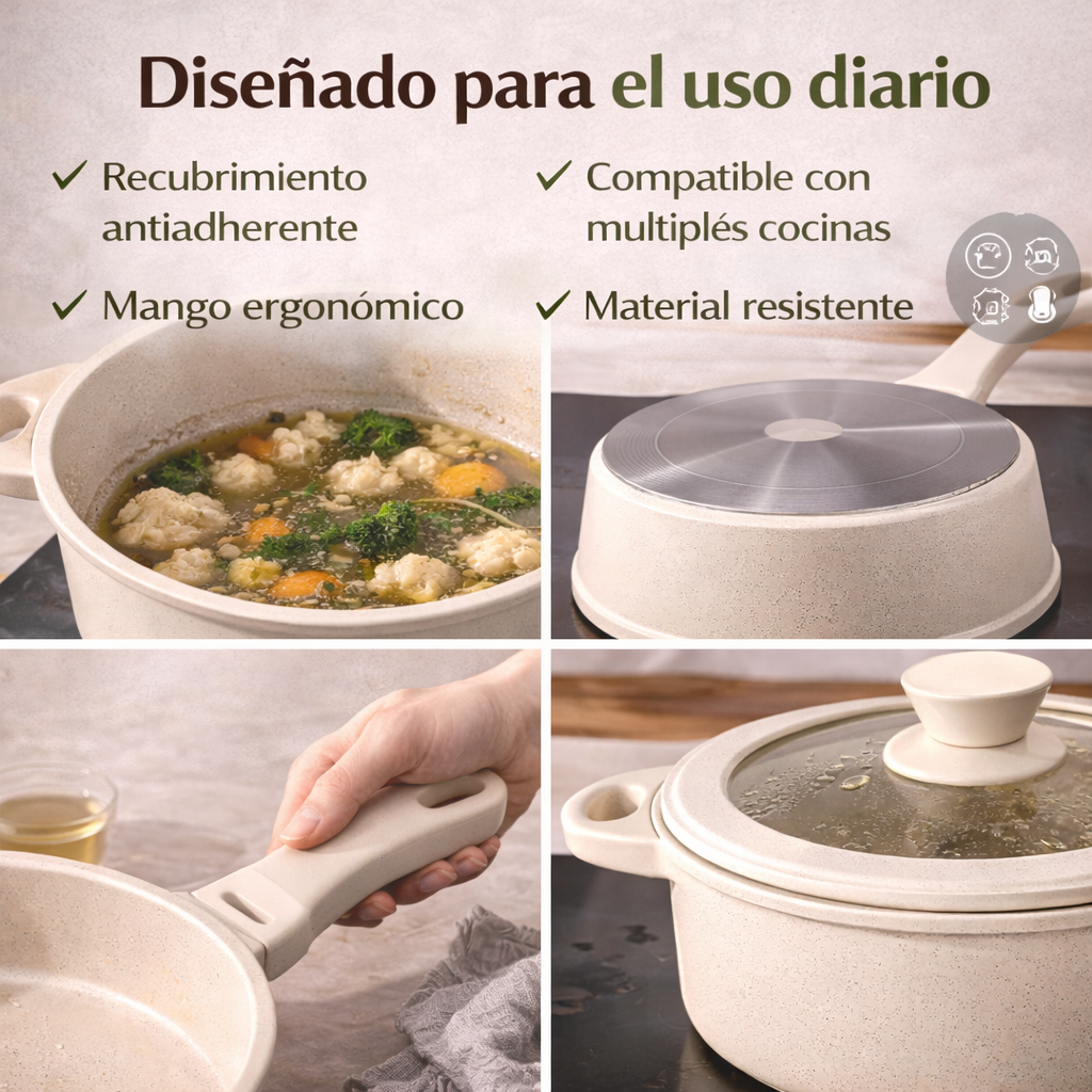 CeramicPRO™ Cocina fácil, limpia y sin que nada se pegue desde el primer uso