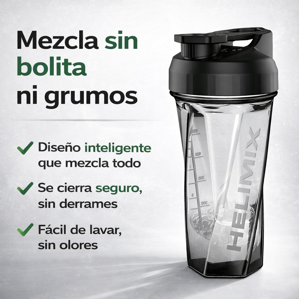 HELIMIX™ Shaker Inteligente – Mezcla perfecta sin bolita ni grumos