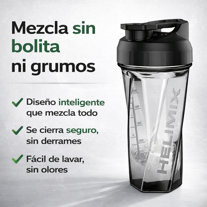 HELIMIX™ Shaker Inteligente – Mezcla perfecta sin bolita ni grumos