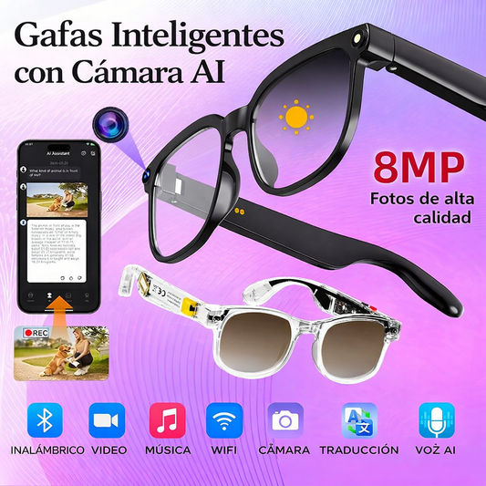 Gafas Inteligentes con Cámara – Captura tu día sin sacar el celular